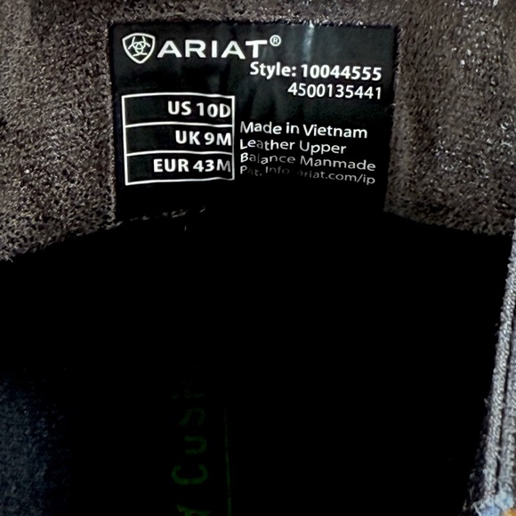 Ariat Hybrid Low Boy Square Toe Boots Men's Size 10 D - Picture 10 of 10